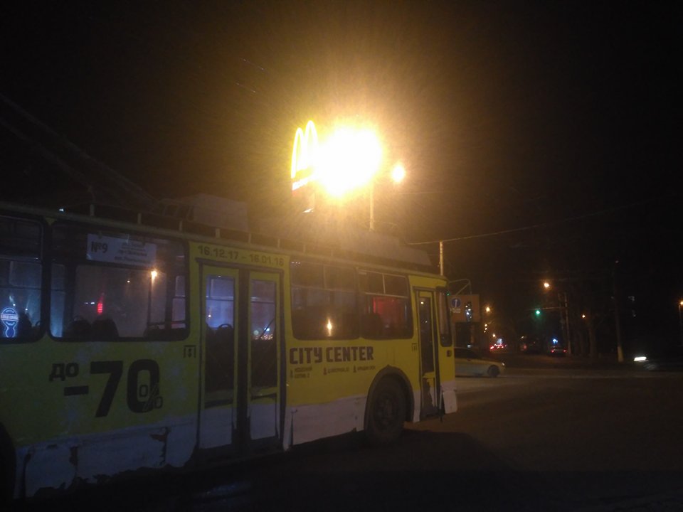 На 5-й станции Фонтана остановились троллейбусы