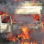 В Одессе на Окружной сгорел грузовик