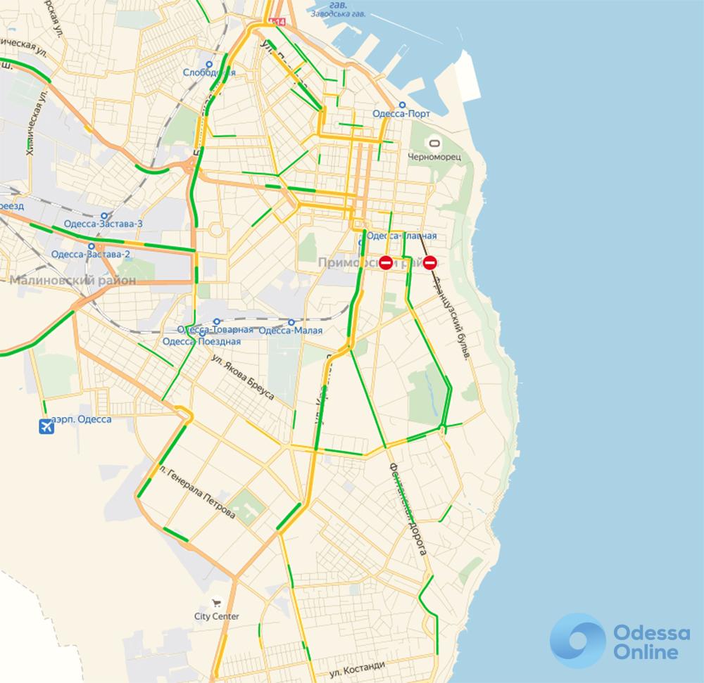 Одесские пробки: дорожная обстановка лучше, чем обычно
