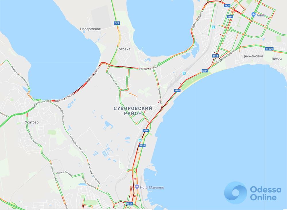 Дорожная обстановка: Одесса застыла в пробках