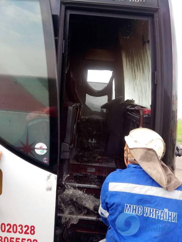 В Одесской области горел рейсовый автобус