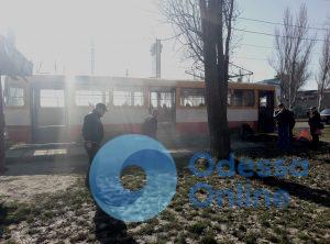 В Одессе загорелся трамвай (ФОТО)