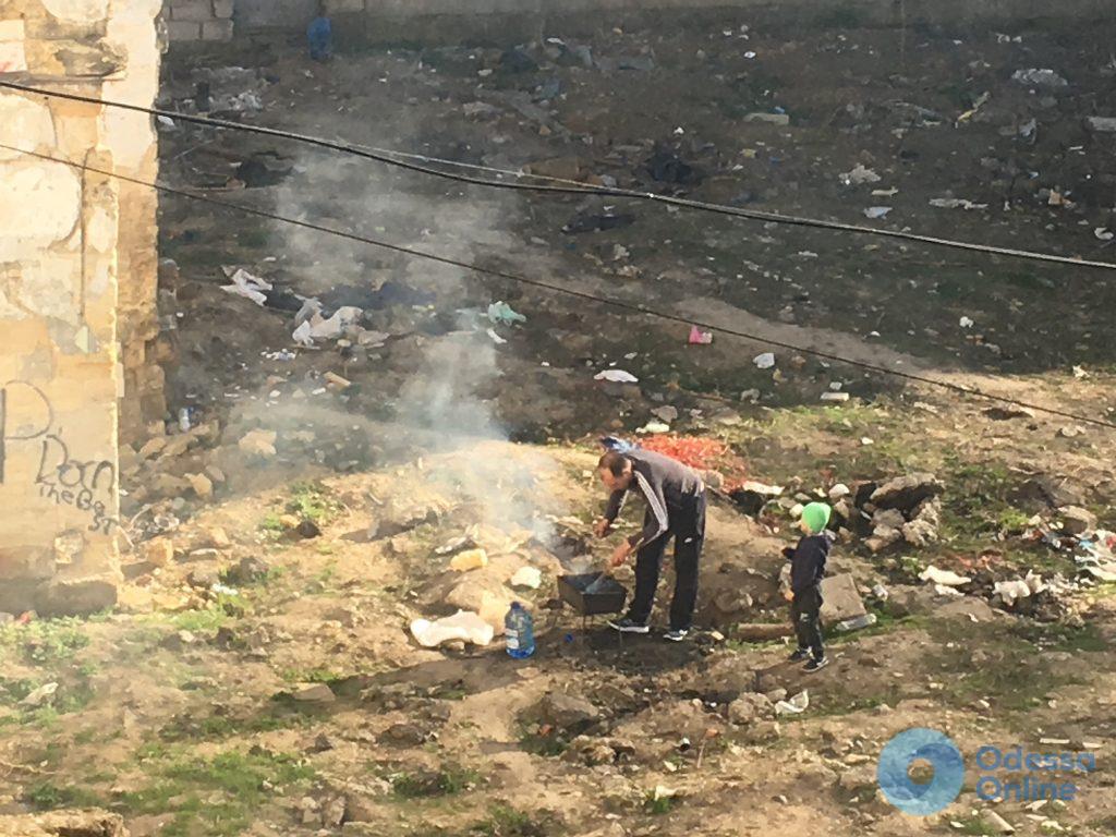 В зеленой зоне, на школьном дворе и даже на мусорнике — Одессу заполонили любители пикников