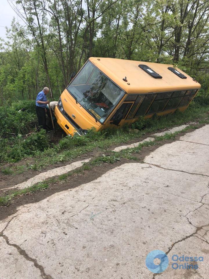 В Одесской области упал в кювет школьный автобус