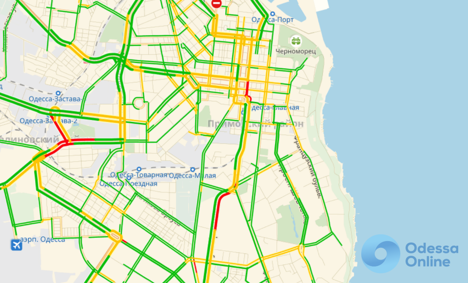 Дорожная обстановка в Одессе: «тянучки» и пробки