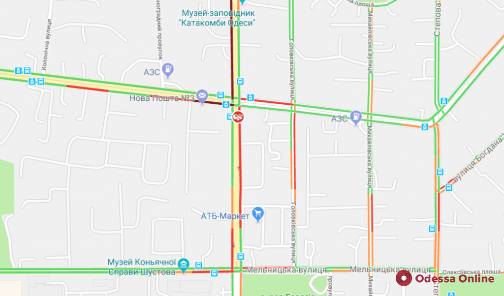 Дорожная обстановка в Одессе: много ДТП и свободный центр