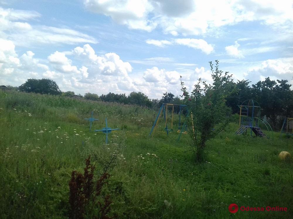 Качели и горка: под Одессой детскую площадку возвели прямо на кладбище (фотофакт)