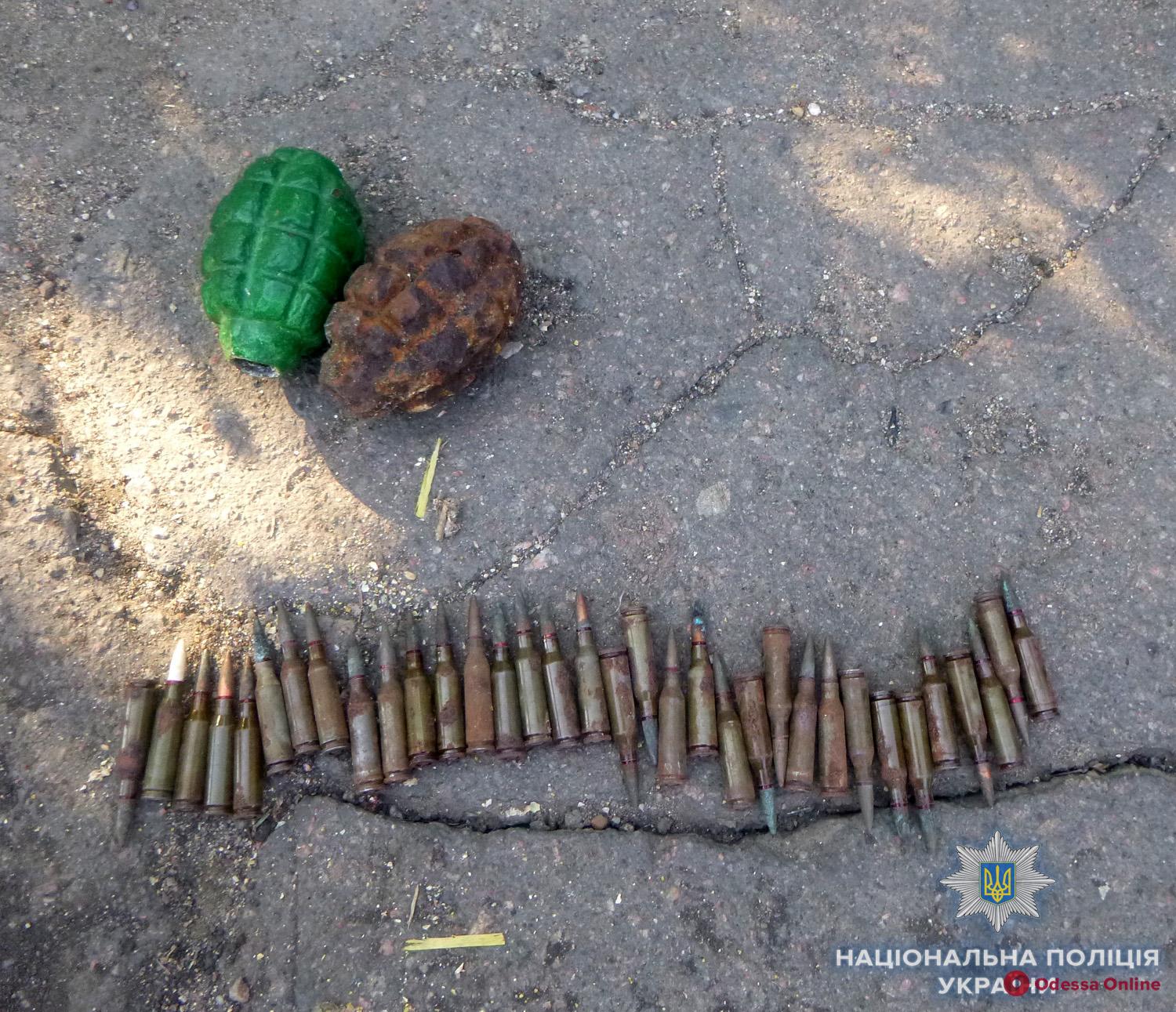 Нашел на помойке: в Одесской области задержали парня с гранатами и патронами