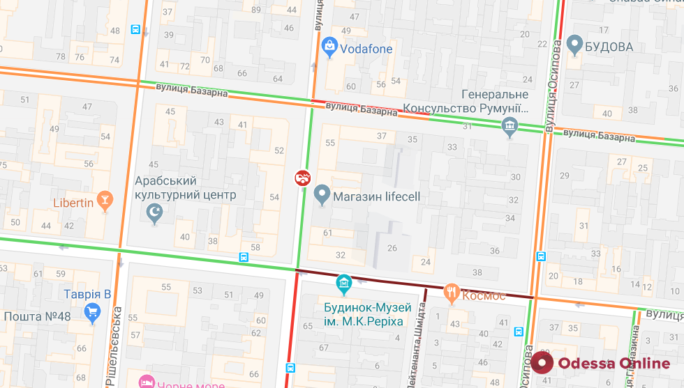 Одесские пробки: проезд затруднен во всех районах города