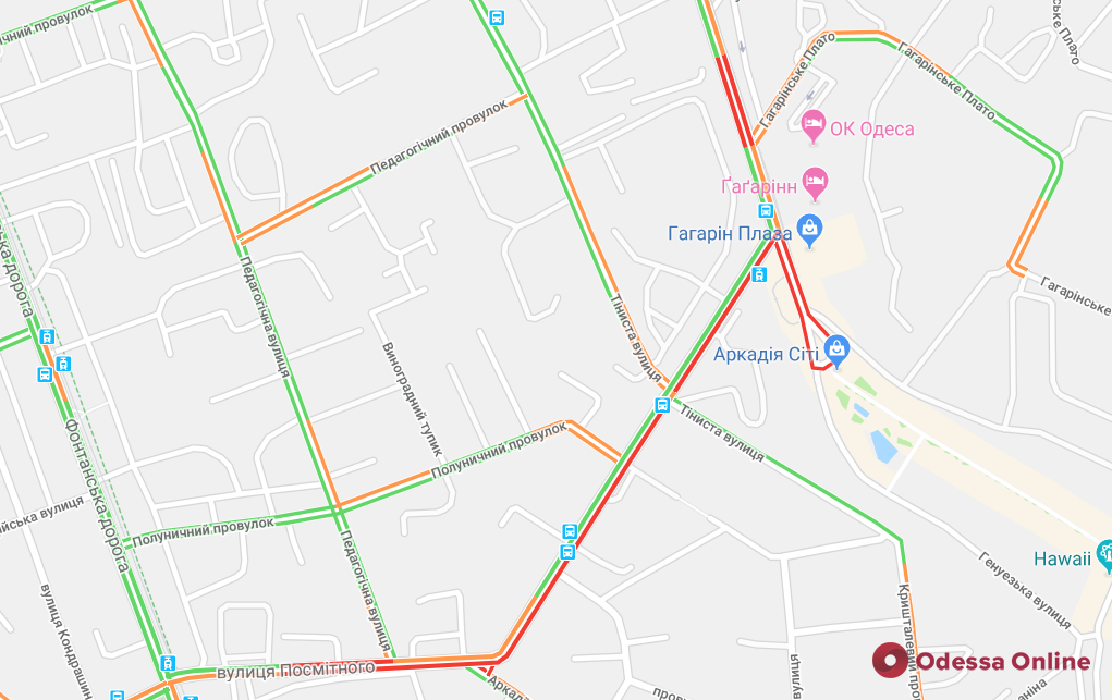 Дорожная обстановка в Одессе: пробки и тянучки по всему городу