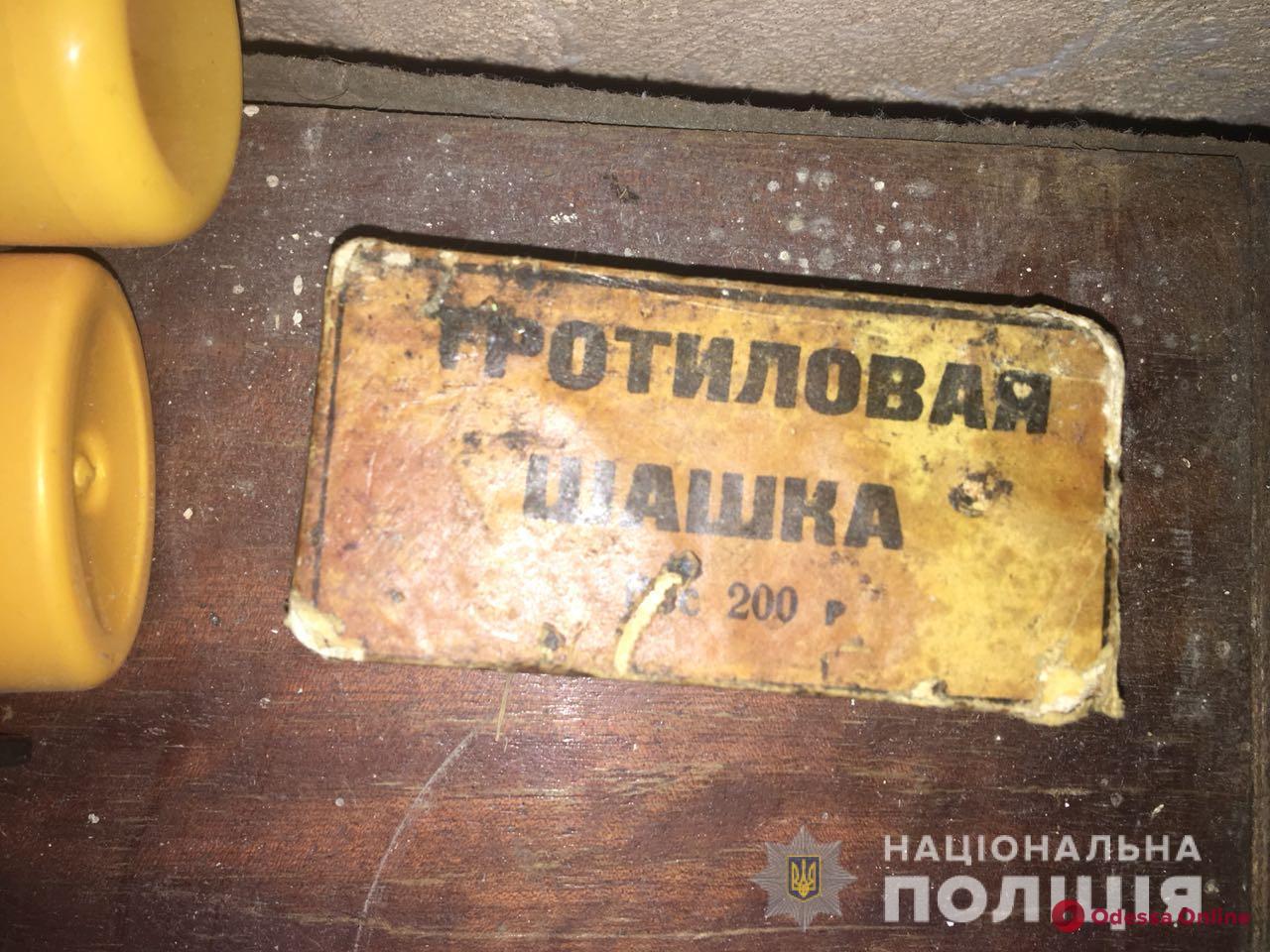 Житель Одесской области нашел тротиловую шашку и оставил «для самообороны»