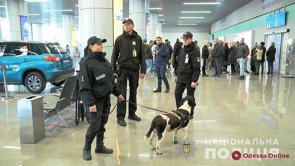 Полицейские с собаками начали патрулировать Одесский аэропорт
