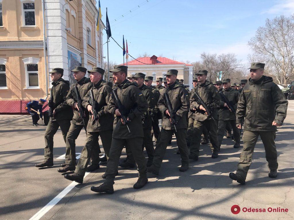 Одесские военнослужащие Нацгвардии Украины отмечают пятилетие основания ведомства