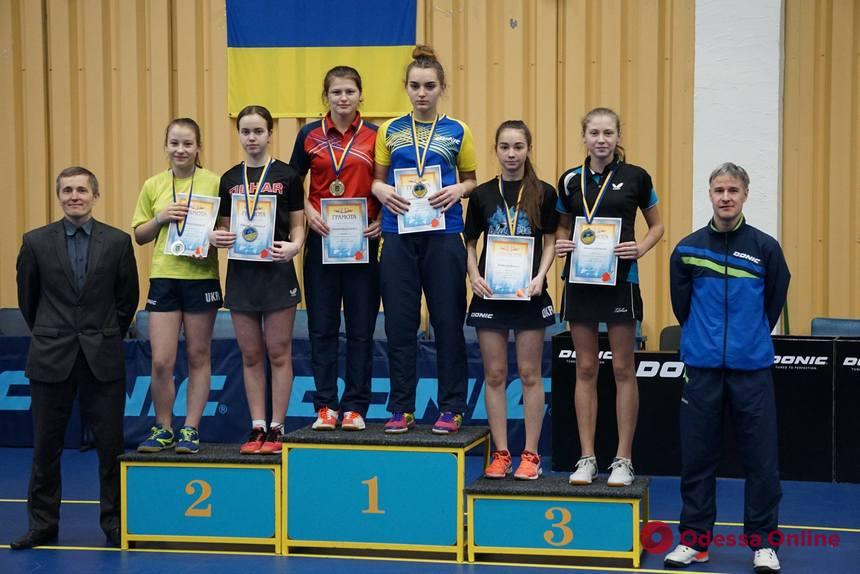 Одесситка завоевала три медали чемпионата Украины по настольному теннису