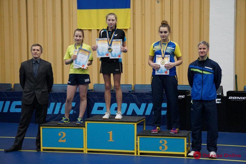 Одесситка завоевала три медали чемпионата Украины по настольному теннису