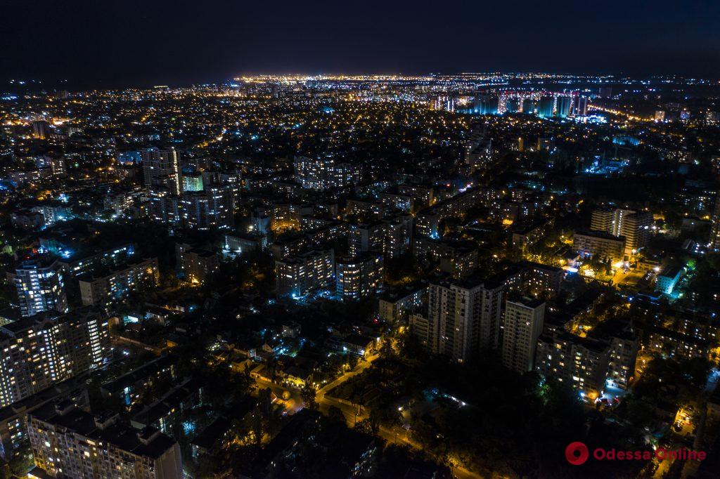 Ночная Одесса с высоты птичьего полета (фото)