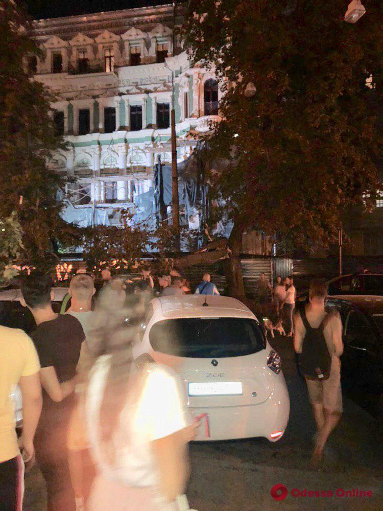 В центре Одессы дерево рухнуло на автомобиль (обновлено)