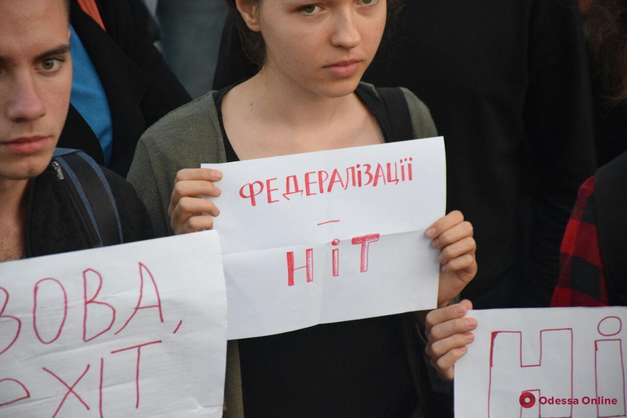 На Приморском бульваре митинговали против «формулы Штайнмайера» (фото)