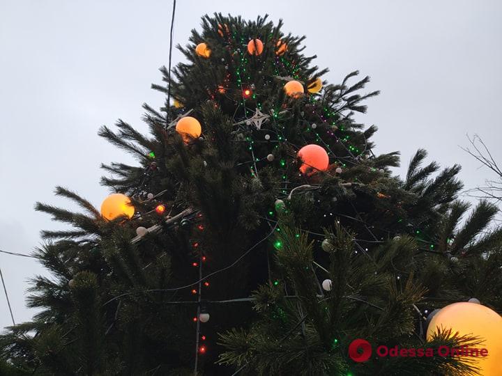 В Одессе на Дерибасовской установили елку (фотофакт)