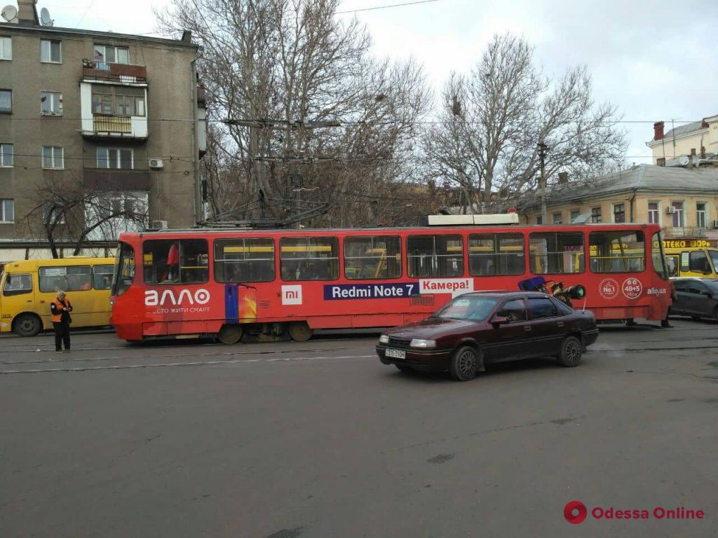 На Ришельевской стоят троллейбусы (фото)