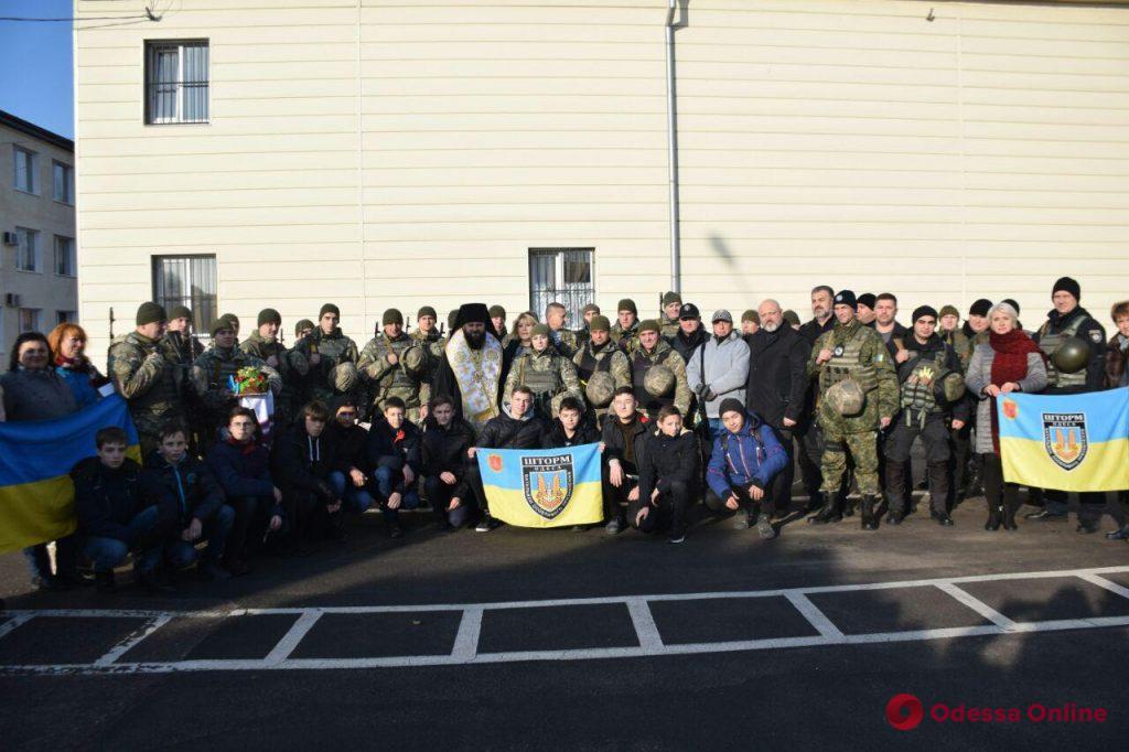 Одесса: на ротацию в зону ООС проводили бойцов батальона «Шторм» (фото)