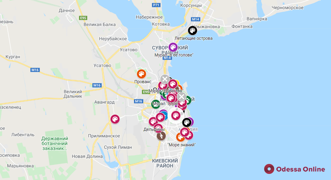 Одесситка создала онлайн-карту известных уличных муралов и граффити