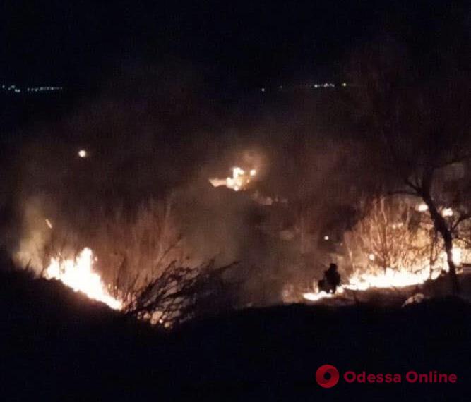 В Нерубайском тушили масштабный пожар (фото, видео)