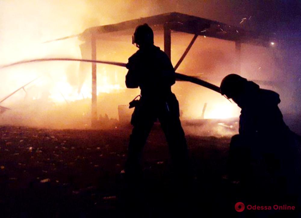 Под Одессой тушили пожар на базе отдыха