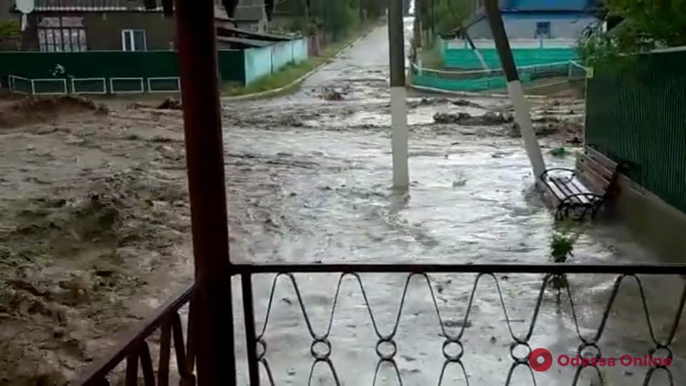 Из-за проливных дождей в Ренийском районе произошло массовое затопление улиц (видео)
