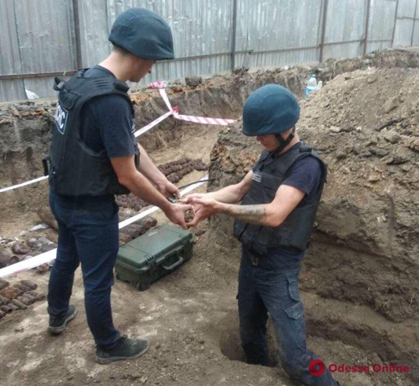 В Одессе на стройке нашли взрывоопасный арсенал Второй мировой
