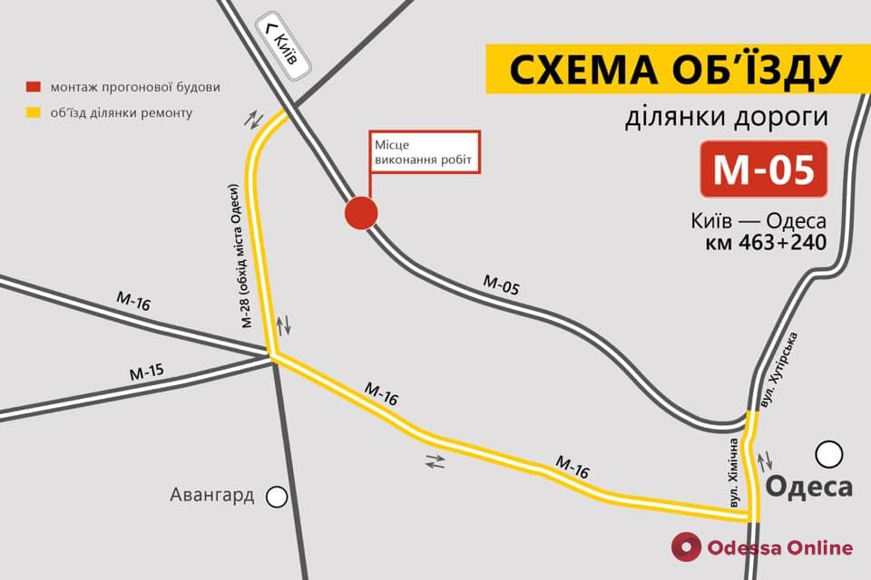 В ночь на 16 октября на выезде из Одессы перекроют Киевскую трассу