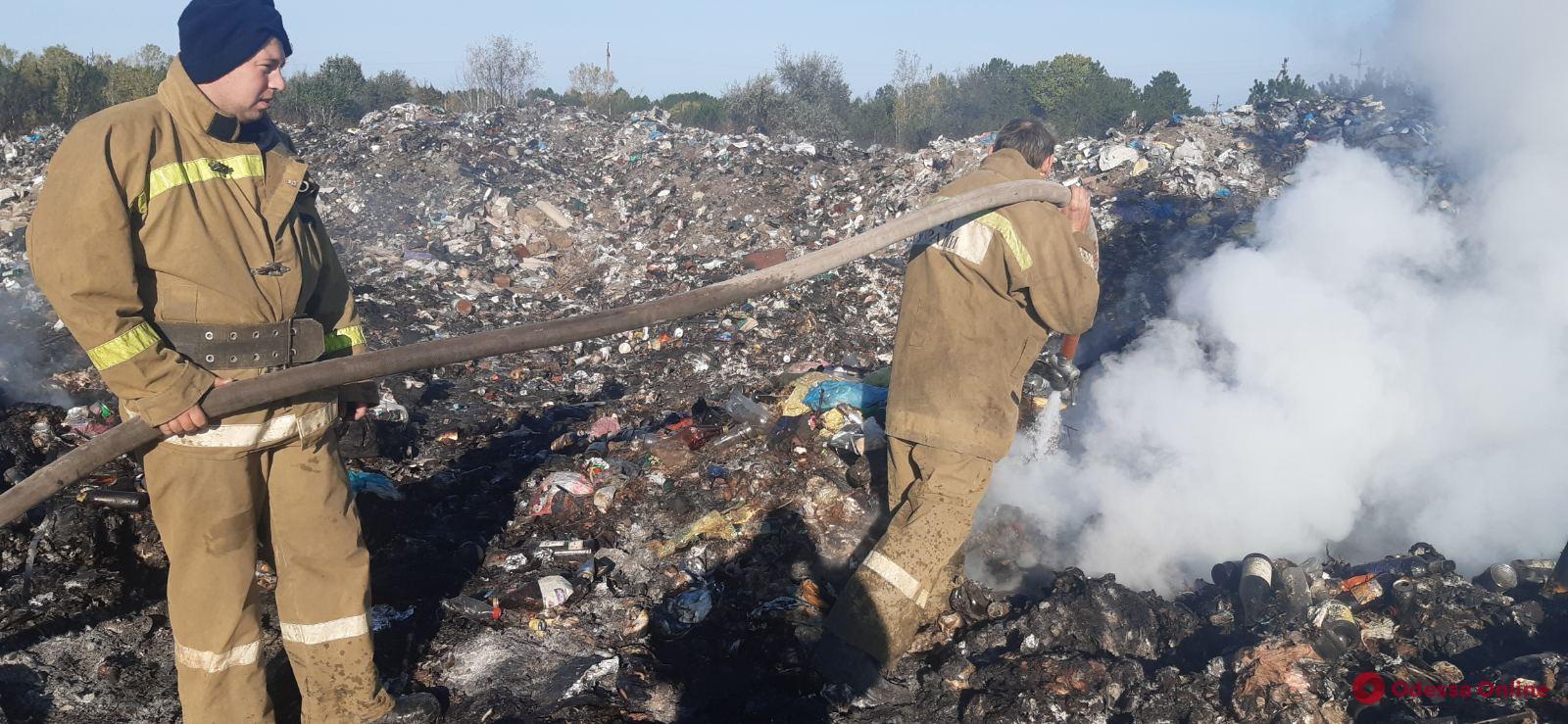 В Одесской области произошел масштабный пожар на мусорной свалке