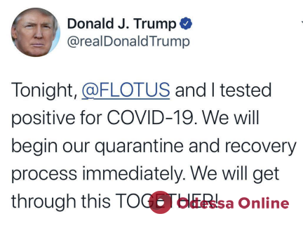 У президента США и его супруги подтвердился коронавирус