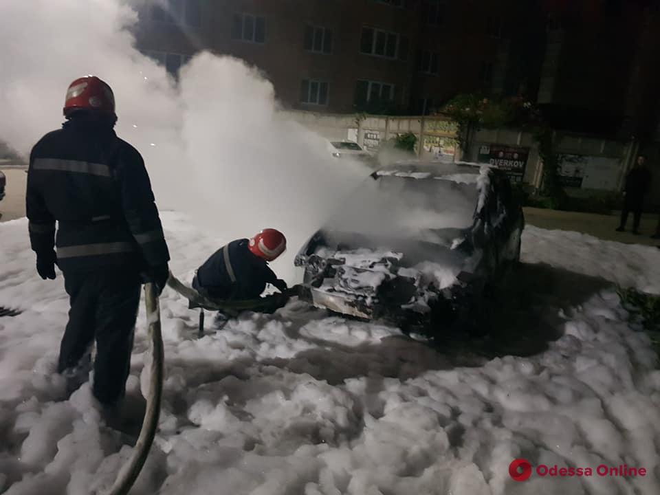 В Черноморске сожгли электромобиль (фото)