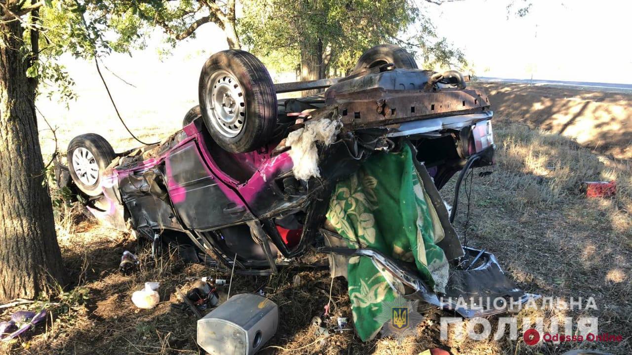 В Одесской области машина вылетела в кювет, перевернулась и врезалась в дерево — водитель погиб