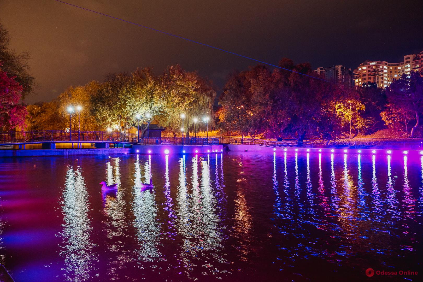 Таинственная ночь в парке Победы (фото, видео)