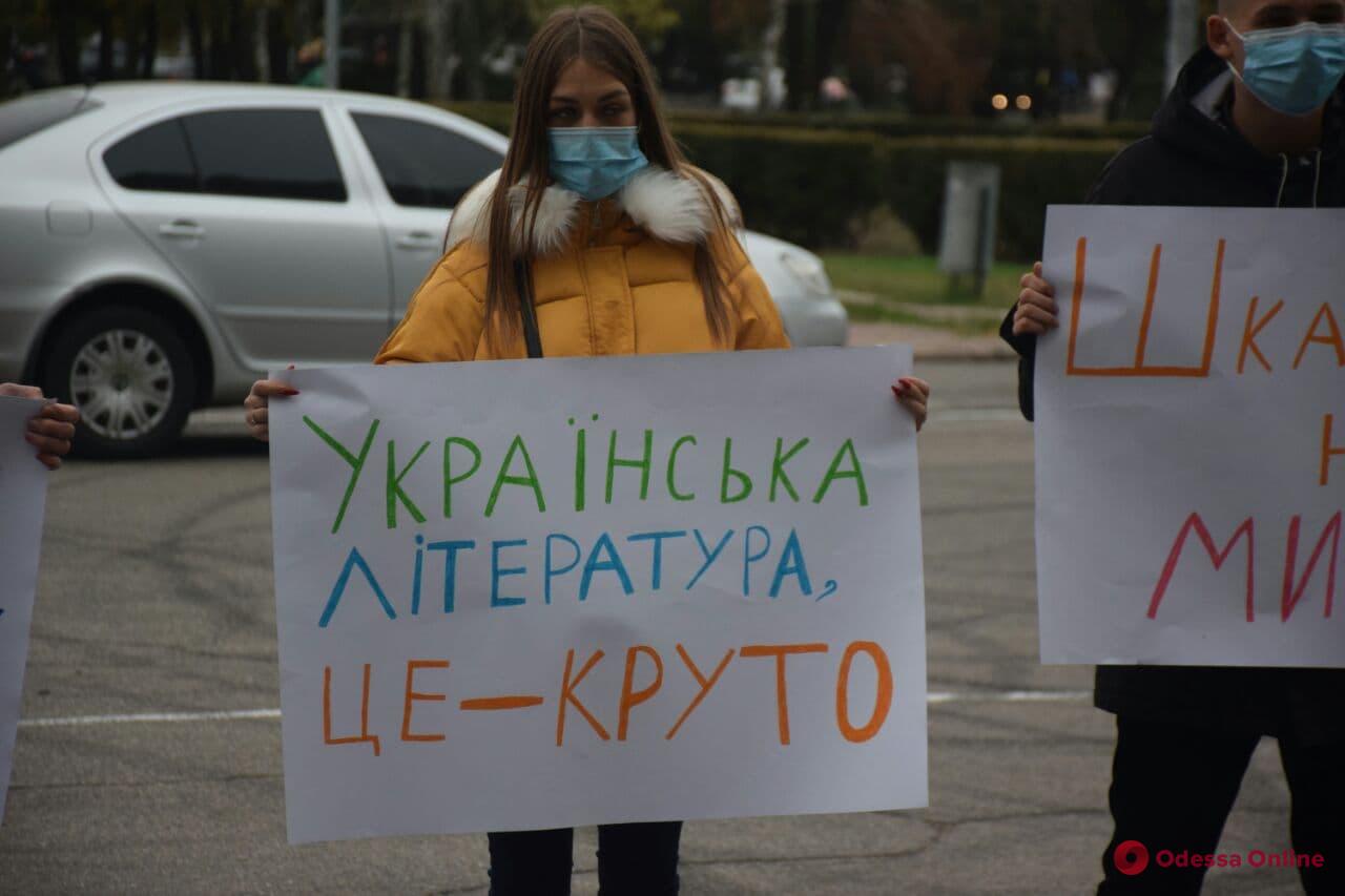 Под Одесской ОГА прошел митинг за возвращение украинской литературы в обязательную программу ВНО (фото, видео)