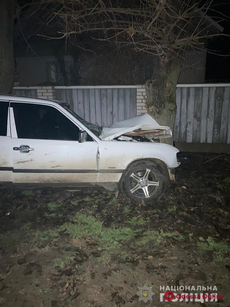 В Одесской области Mercedes влетел в дерево: водитель погиб, трое пассажиров — в больнице