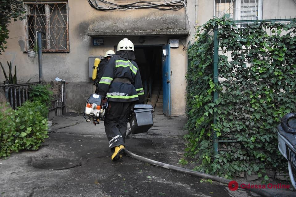 Пожар на Балковской: спасатели эвакуировали жильцов пятиэтажки (фото, видео)