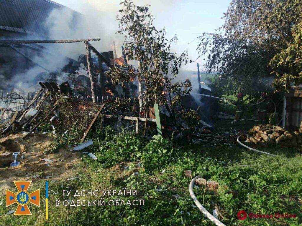 Тушили больше трех часов: в Одесской области дотла сгорело сенохранилище