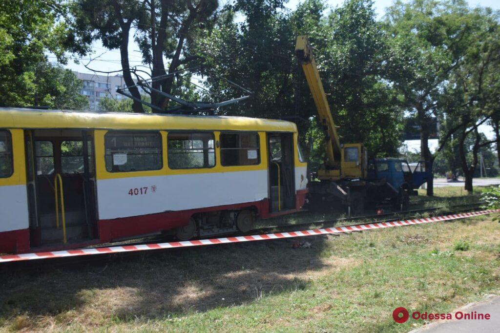 На поселке Котовского газонокосильщик попал под трамвай (обновлено)
