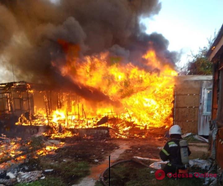 В Затоке тушили пожар на базе отдыха – 25 человек эвакуировали (фото, видео)