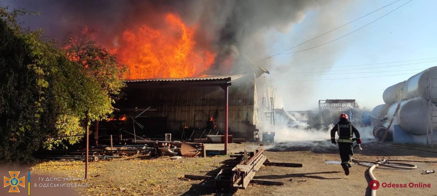 В Одесской области спасатели тушили пожар на винзаводе