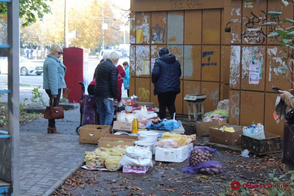 Разогнали, но не всех: в Одессе рядом с ликвидированным стихийным рынком продолжают торговать с земли