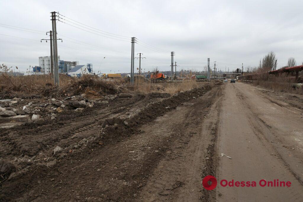 Строительство новой дороги в Одесский морской порт: завершить работы планируют до конца 2022 года (фото, видео)
