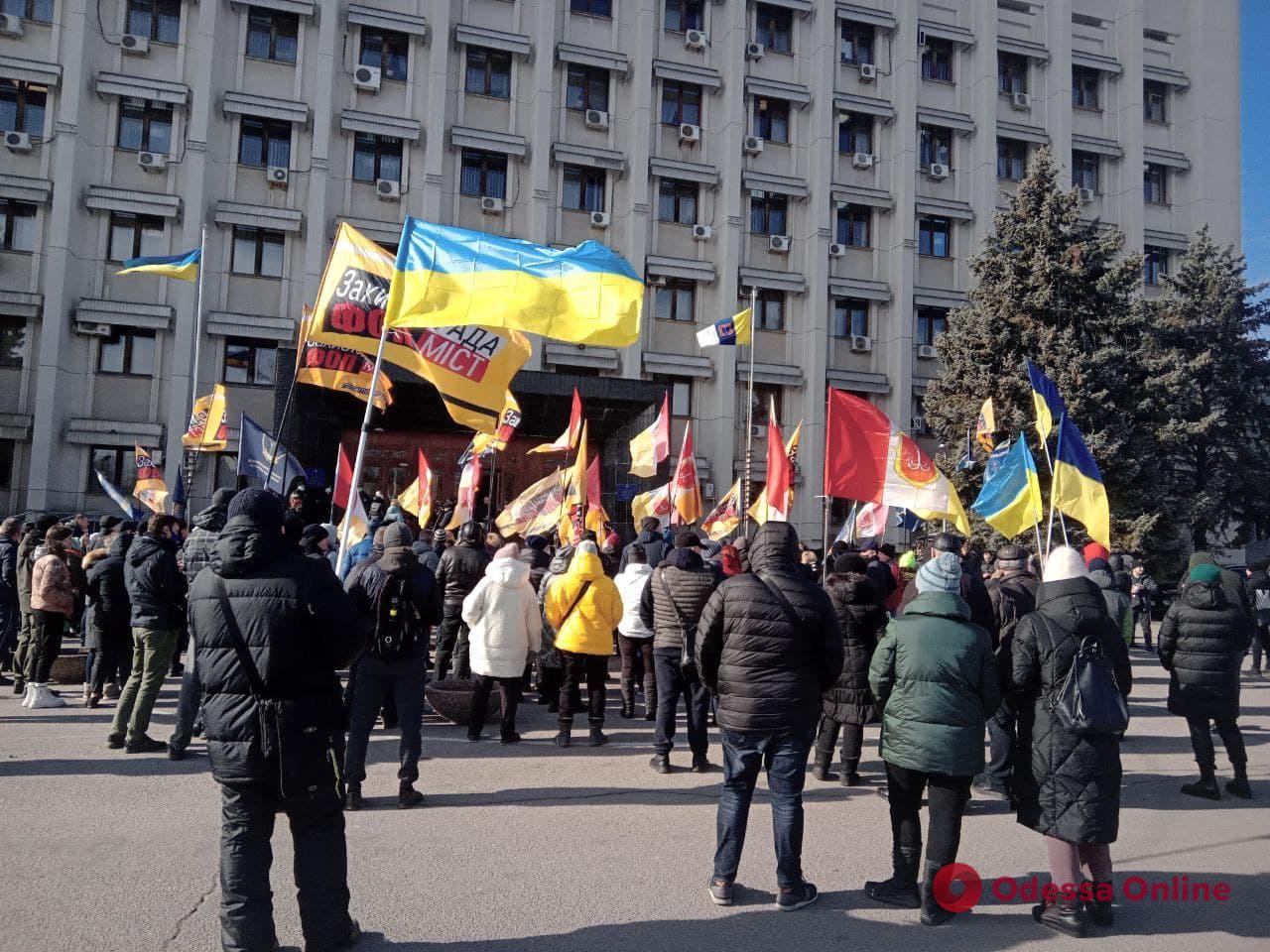 В Одессе предприниматели митинговали против кассовых аппаратов