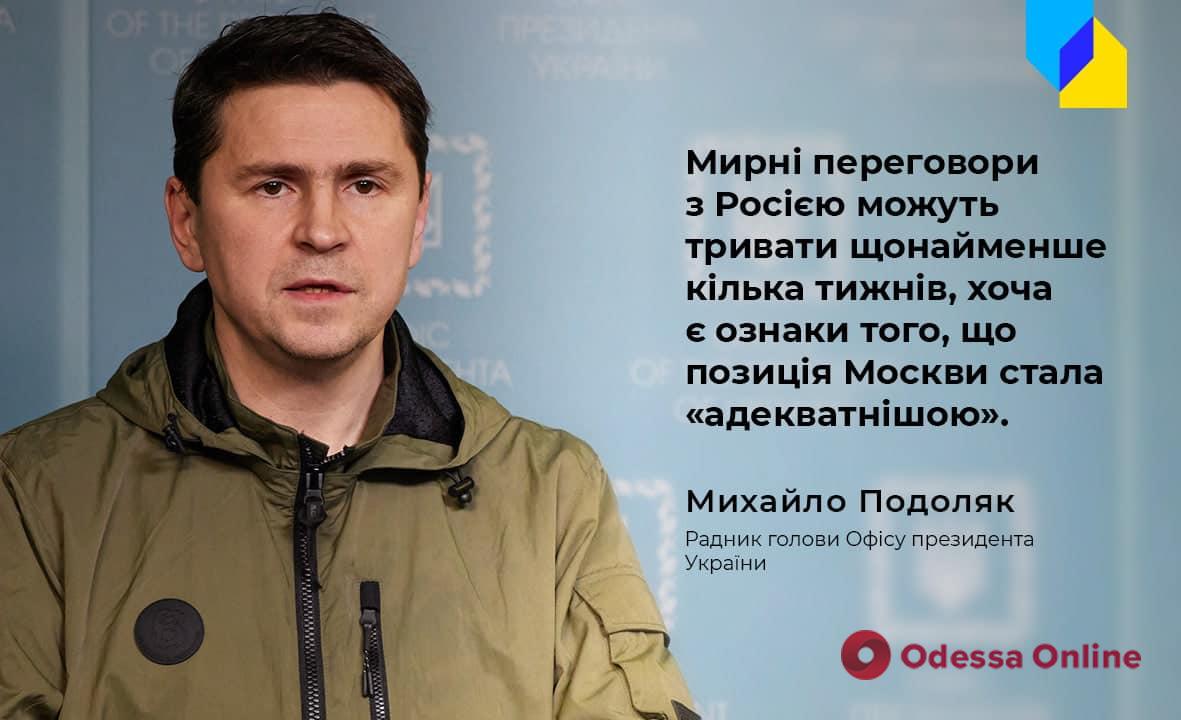 Переговоры с Россией будут длиться минимум еще несколько недель, — Подоляк