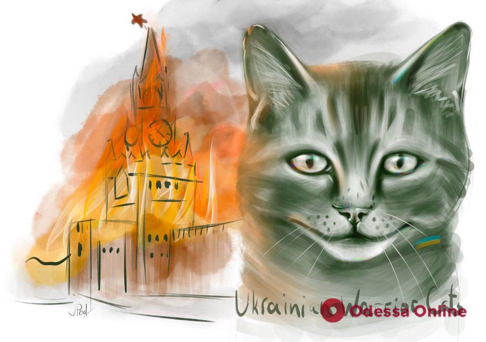 Ukrainian Warrior Cats: одесситка продолжает поддерживать Украину своими рисунками