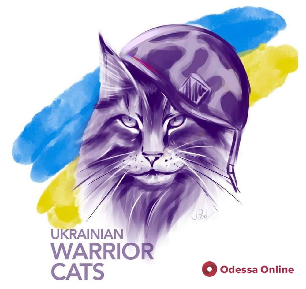 Ukrainian Warrior Cats: одесситка продолжает поддерживать Украину своими рисунками