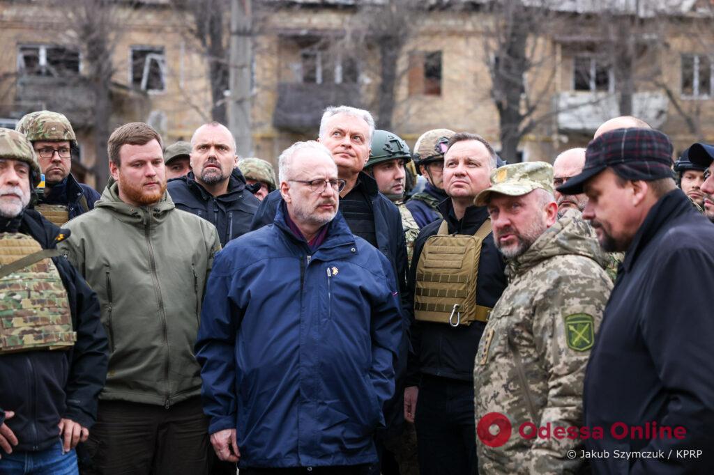 Президенты четырех стран посетили Бородянку